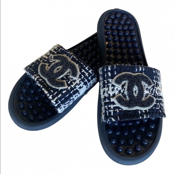 Chanel tweed slides size 39 - Picture 4 of 9